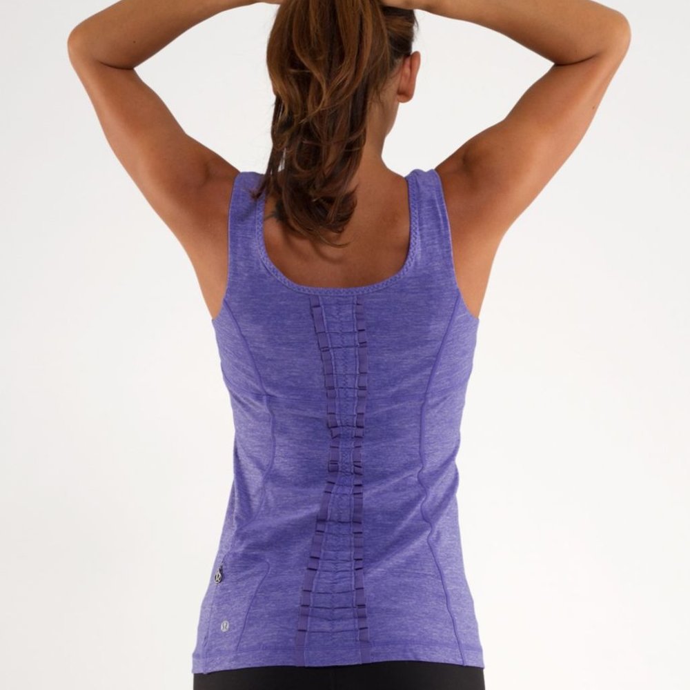 Lululemon Run Free Ruffle Back Tank, Sz 6 - Picture 2 of 5